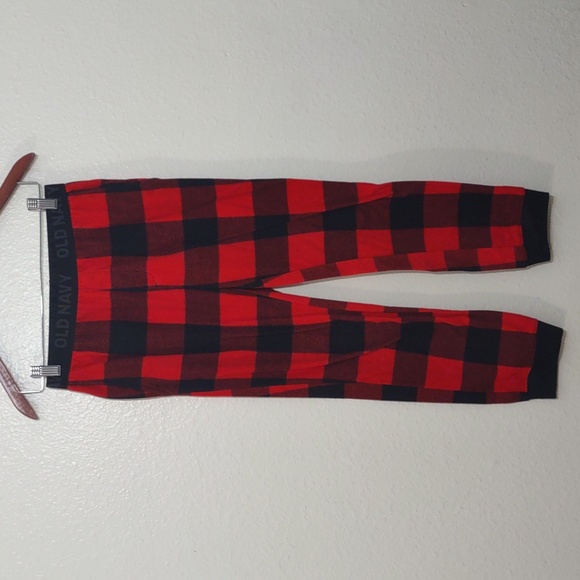 Old Navy Other - USED OLD NAVY BOYS PAJAMA PANTS COLOR BLACK AND RED PLAID SIZE L (10/12)